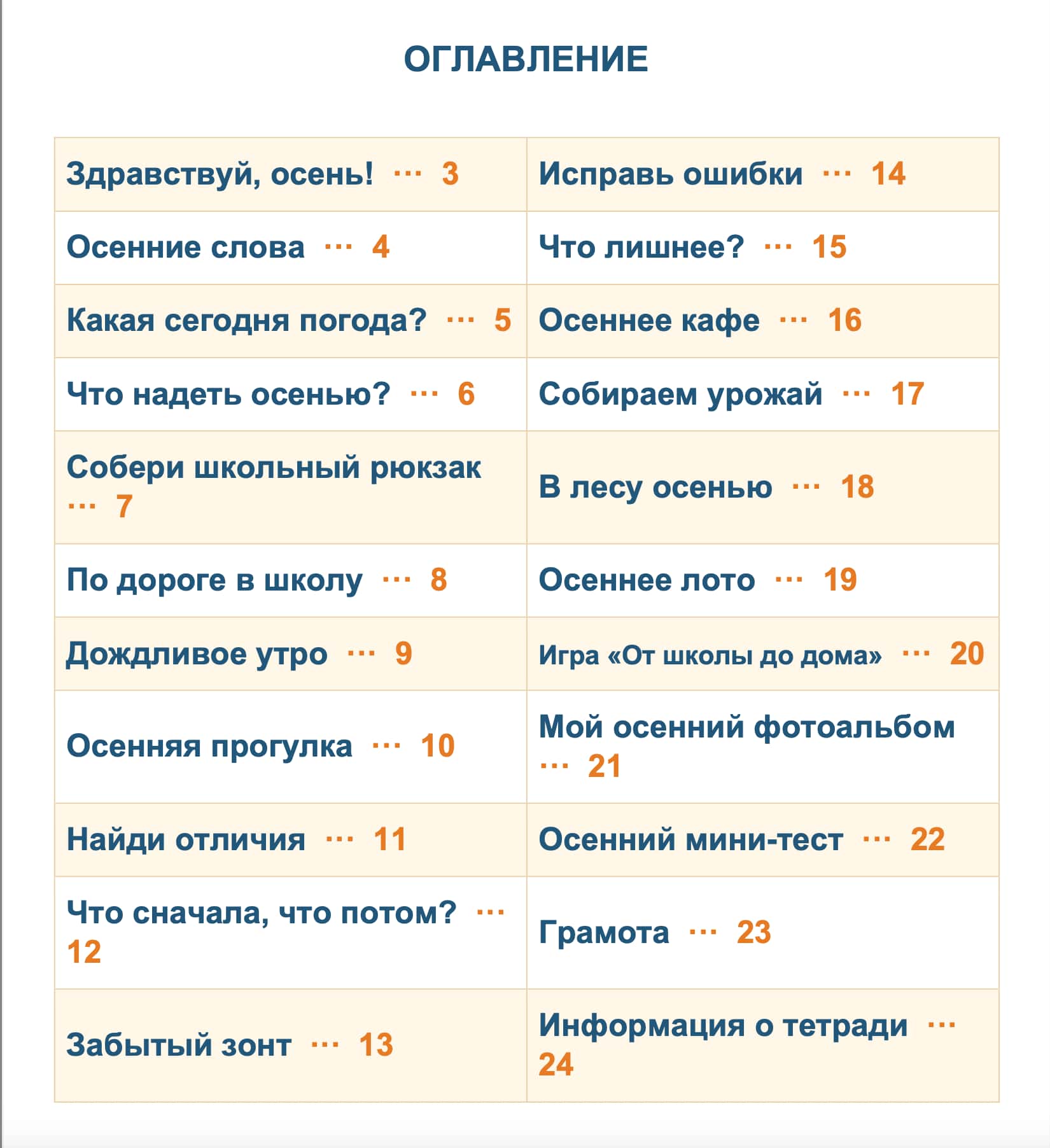 Осень в Европе и Весна в Австралии. 2 рабочие тетради. (Начальный уровень А0)