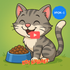 Cat eating - Learn to speak Russian online, lesson 01