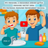 boys cleaning teeth and styling - Learn to speak Russian online
